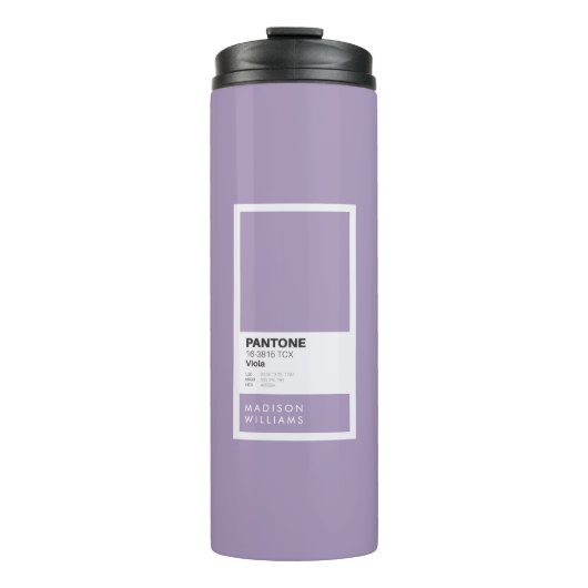 Modern Violet Travel Tumbler | Minimalistisches In Thermosbecher (Vorderseite)