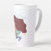 Modern Virgo Woman Zodiac Milchtasse (Rechte Ecke)