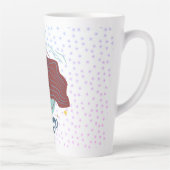 Modern Virgo Woman Zodiac Milchtasse (Rechts)