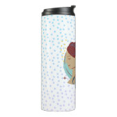 Modern Virgo Woman Zodiac Thermosbecher (Nach links gedreht)