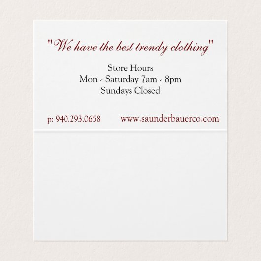 Modern Visitenkarten (Innenseite Aufgefaltet)