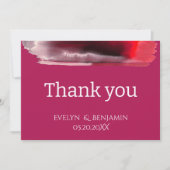 Modern Viva Magenta Dankeschön Karte (Vorderseite)