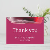 Modern Viva Magenta Dankeschön Karte (Stehend Vorderseite)