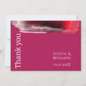 Modern Viva Magenta Dankeskarte (Vorderseite)