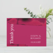 Modern Viva Magenta Dankeskarte (Stehend Vorderseite)