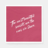 Modern Viva Magenta Schöne Sunset Quotes Serviette (Vorderseite)