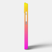 Modern Vivid Magenta Gelb strahlend Case-Mate iPhone Hülle (Rückseite / Links)
