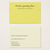 Modern Vivid Yellow Necklace Bracelet Display Card (Vorne & Hinten)