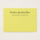 Modern Vivid Yellow Necklace Bracelet Display Card (Vorderseite)