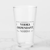 Modern Vodka-Anhängerin Funny Zitat Glas (Vorderseite)