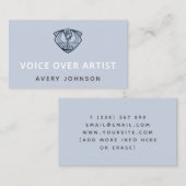 Modern Voice over Artist Actor Microphone Logo Visitenkarte (Vorne/Hinten)