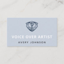 Modern Voice over Artist Actor Microphone Logo