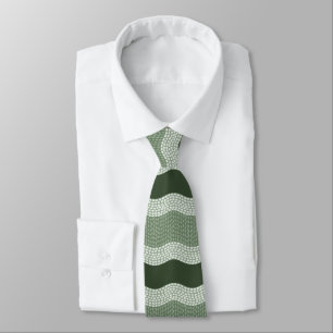 Modern Wabi Sabi River, Forest Green, Sage Krawatte