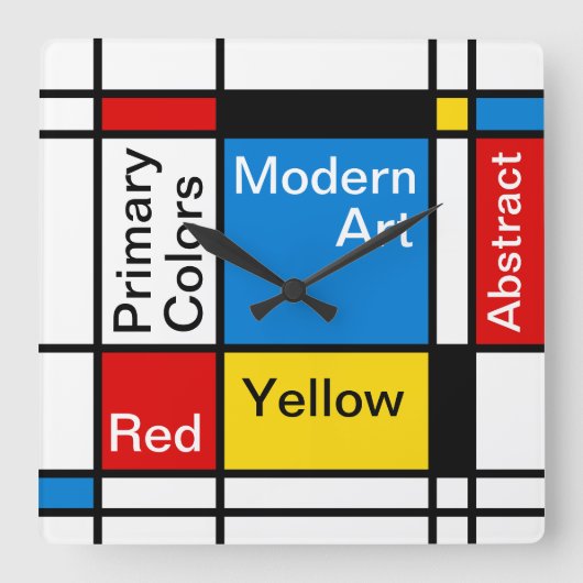 Modern Wall Decor Clocks Quadratische Wanduhr (Vorderseite)