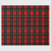Modern Wallace Red Scottish Tartan Plaid Pattern Geschenkpapier (Flach)