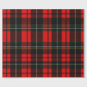 Modern Wallace Red Scottish Tartan Plaid Pattern Geschenkpapier (Flach)