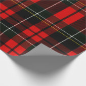 Modern Wallace Red Scottish Tartan Plaid Pattern Geschenkpapier (Ecke)