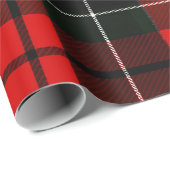 Modern Wallace Red Scottish Tartan Plaid Pattern Geschenkpapier (Rolleneckpunkt)