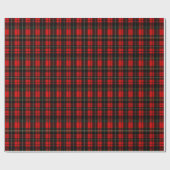 Modern Wallace Red Scottish Tartan Plaid Pattern Geschenkpapier (Flach)