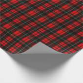 Modern Wallace Red Scottish Tartan Plaid Pattern Geschenkpapier (Ecke)