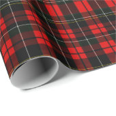 Modern Wallace Red Scottish Tartan Plaid Pattern Geschenkpapier (Rolleneckpunkt)