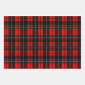 Modern Wallace Red Scottish Tartan Plaid Pattern Geschenkpapier Set (Vorderseite 2)