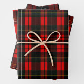 Modern Wallace Red Scottish Tartan Plaid Pattern Geschenkpapier Set (Beispiel)