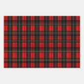 Modern Wallace Red Scottish Tartan Plaid Pattern Geschenkpapier Set (Vorderseite)