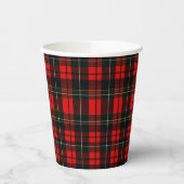Modern Wallace Red Scottish Tartan Plaid Pattern Pappbecher (Links)