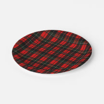 Modern Wallace Red Scottish Tartan Plaid Pattern