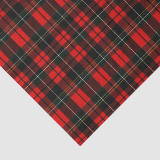 Modern Wallace Red Scottish Tartan Plaid Pattern Seidenpapier (Detail)