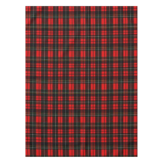 Modern Wallace Red Scottish Tartan Plaid Pattern Tischdecke (Vorderseite)