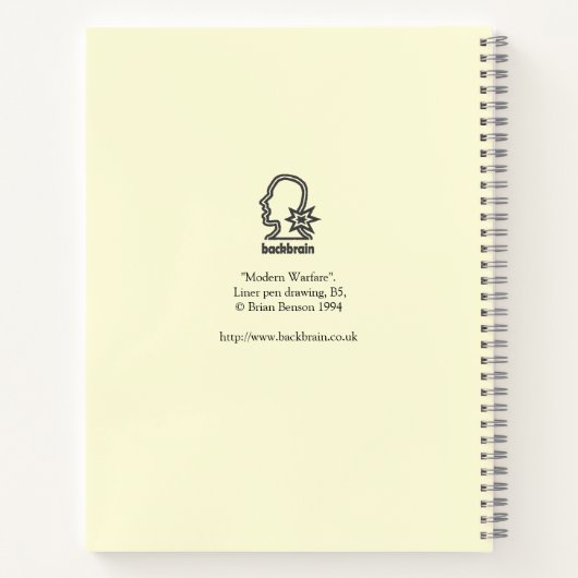 "Modern Warfare", ein farblich zeichnend Notebook Notizblock (Rückseite)