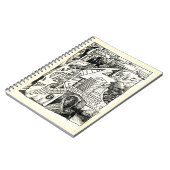 "Modern Warfare"-Tinte zeichnend Spiral-Foto-Noteb Notizblock (Linke Seite)