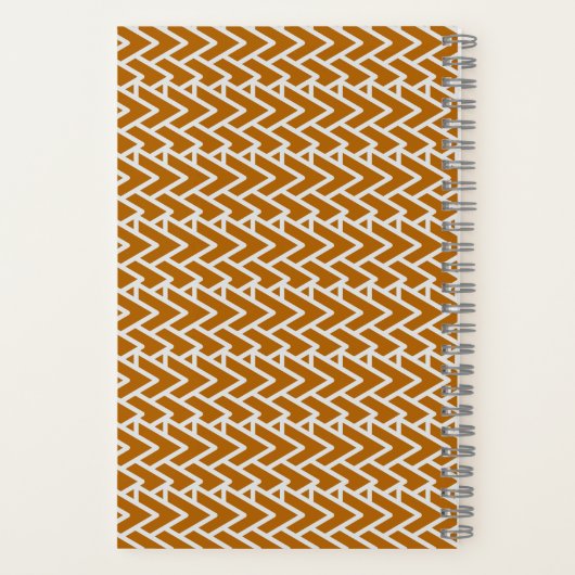 Modern Warm Gold Geometric Pattern Notizblock (Rückseite)