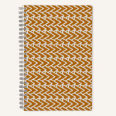 Modern Warm Gold Geometric Pattern Notizblock (Vorderseite)