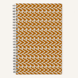 Modern Warm Gold Geometric Pattern Notizblock