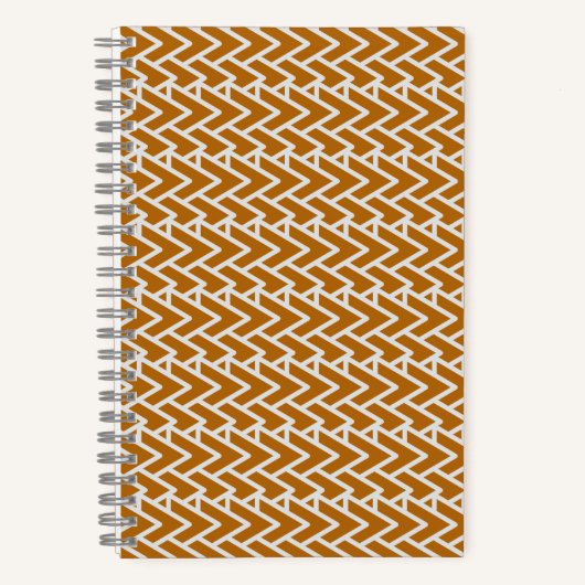 Modern Warm Gold Geometric Pattern Notizblock (Vorderseite)