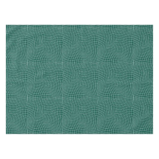 Modern Warped Grid | Minimalist Fluid Geometric Tischdecke (Vorderseite (Horizontal))