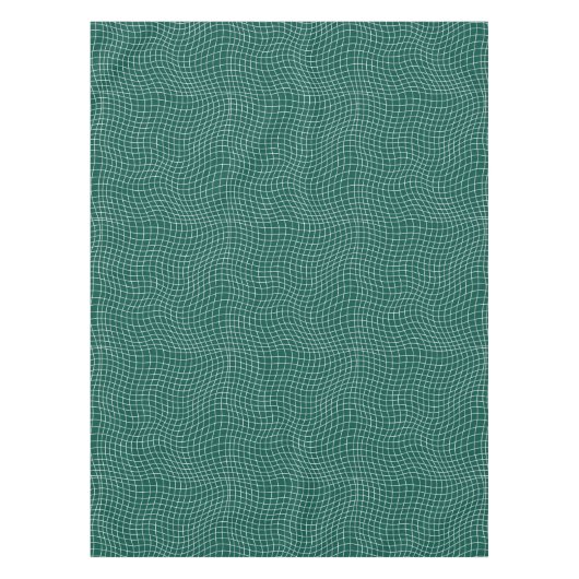 Modern Warped Grid | Minimalist Fluid Geometric Tischdecke (Vorderseite)