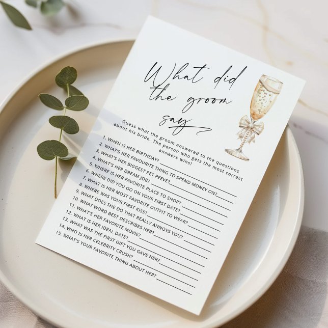 Modern Was hat der Bräutigam gesagt, Brautparty-Sp (Von Creator hochgeladen)