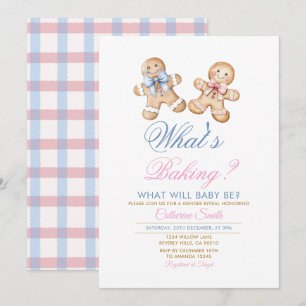 Modern Was wird gebacken Gingerbread Geschlechtsen Einladung