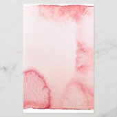 Modern Wasserfarbe Abstrakt Weiß Rosa Flyer (Hinten)