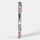 Modern Water Color Peach Floral Muster Monogram M Case-Mate iPhone Hülle (Rückseite / Rechts)