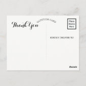 Modern Watercolor Aqua Blue Danke Postcard Postkarte (Rückseite)