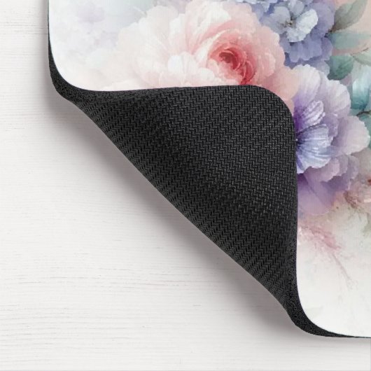 Modern Watercolor Aquarell Flowers Painting Trendy Mousepad (Ecke)