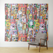 Modern watercolor backdrop for kids room nursery wandteppich (Beispiel (Horizontal))