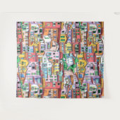 Modern watercolor backdrop for kids room nursery wandteppich (Vorderseite (Horizontal))