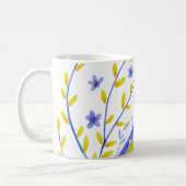 Modern Watercolor Blue and Yellow Bird Art Kaffeetasse (Links)