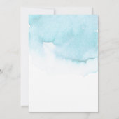 Modern Watercolor Blue BOY Heilige Kommune Einladung (Rückseite)